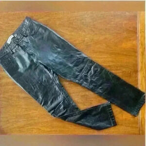 GAP- Women's Y2K Black Leather Boot Cut Pant Size 6- EUC!